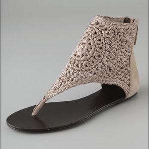 Elizabeth and James Gypsy Macrame Thong Sandals